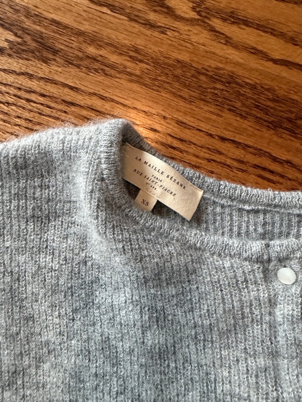Sezane Gaspard Cardigan Mottled Grey NWOT - Picture 4 of 5
